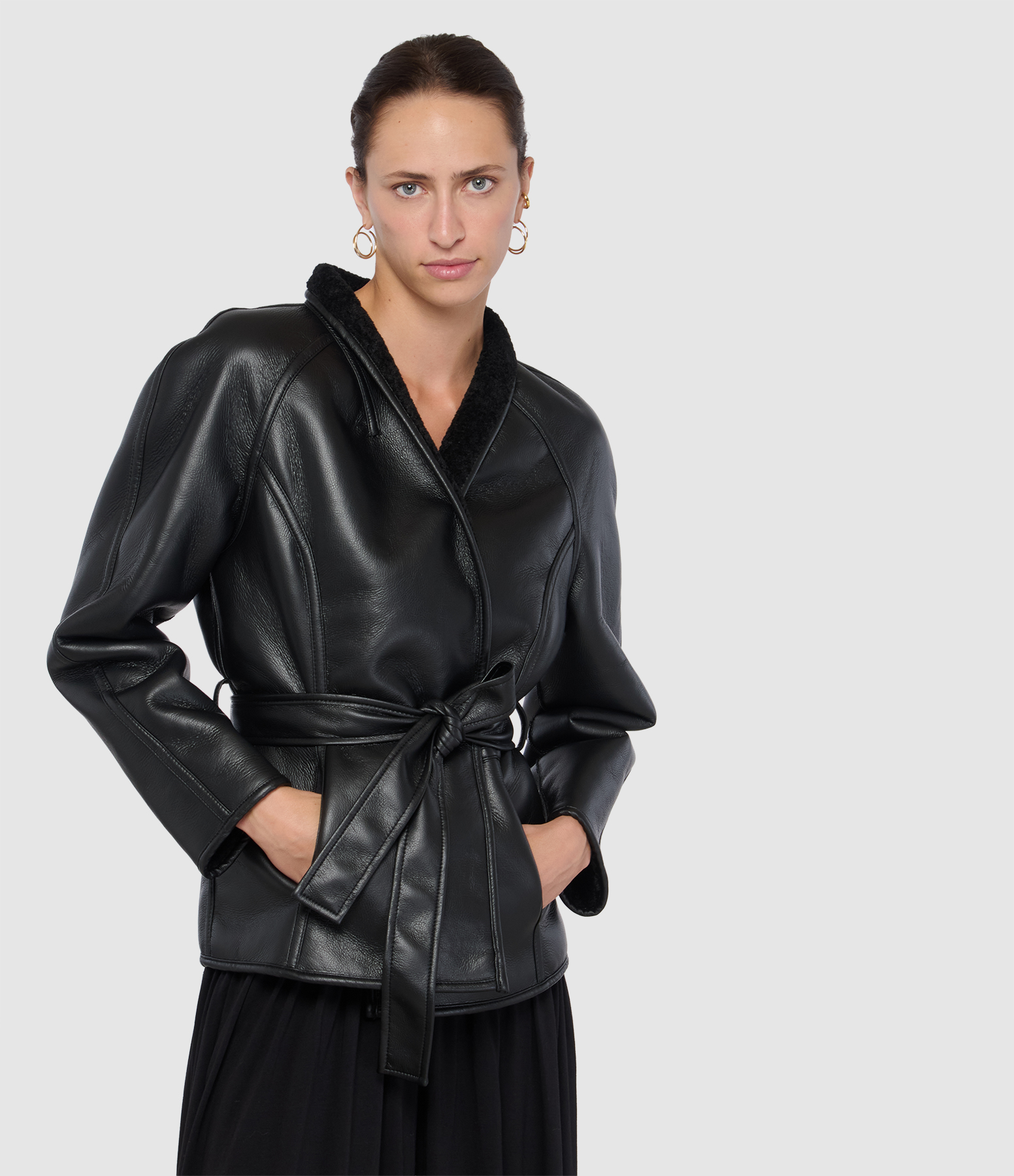 Blouson Fur Noir