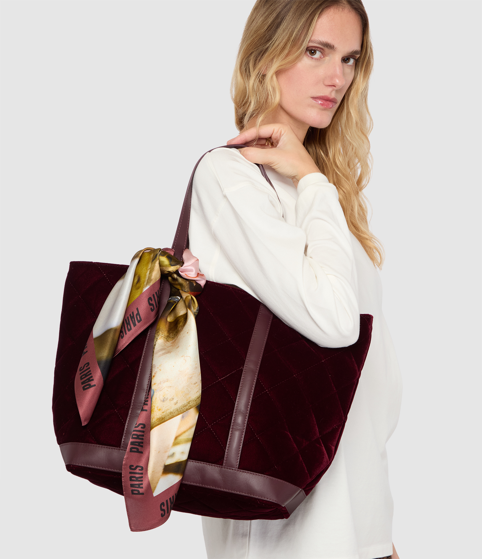 Cabas L Zippe Bordeaux