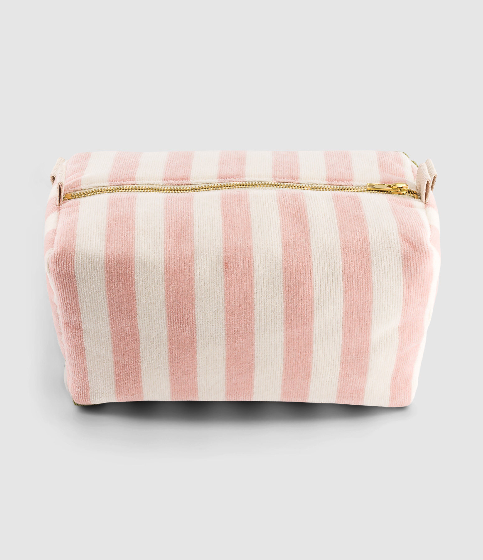 Trousse Vic Éponge Rayures Rose Clair