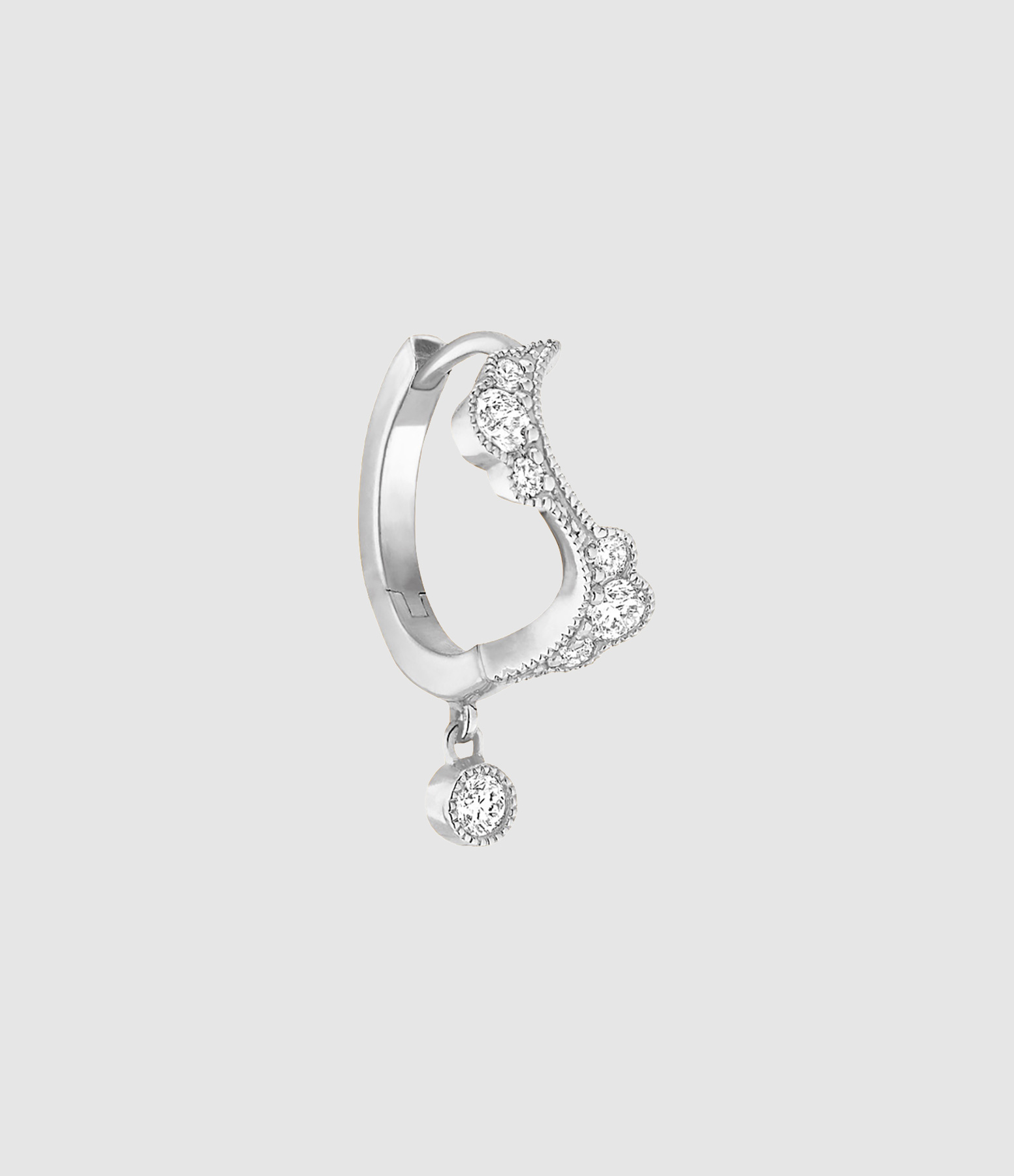 Mini Créole Victoria Or Blanc Diamants (vendue à l'unité)