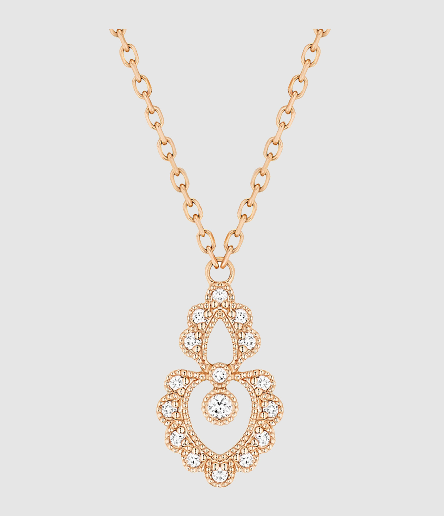 Collier Victoria Or Rose Diamants