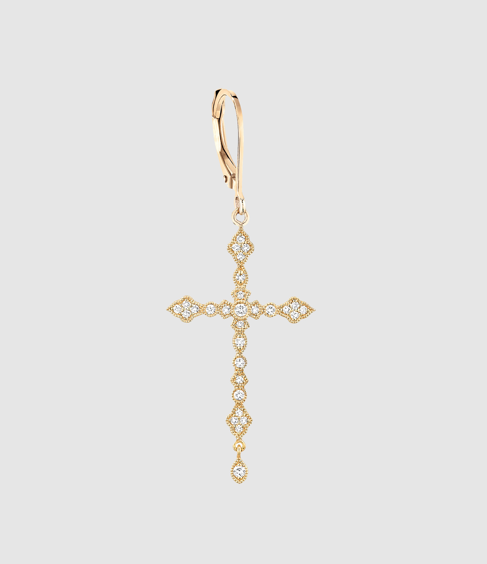 Boucle d'oreille Dormeuse Virgin Or Diamants (vendue à l'unité)