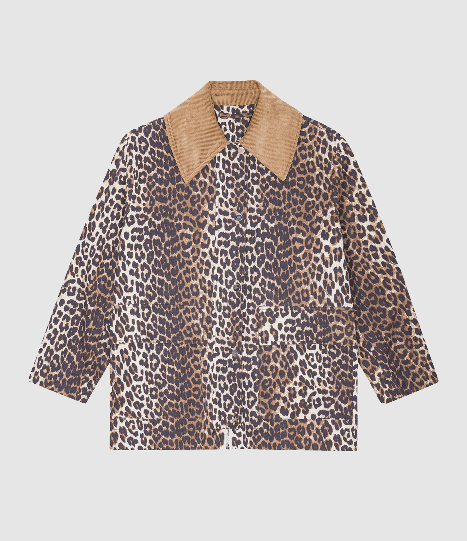 Veste Printed Canvas Midi Almond Milk