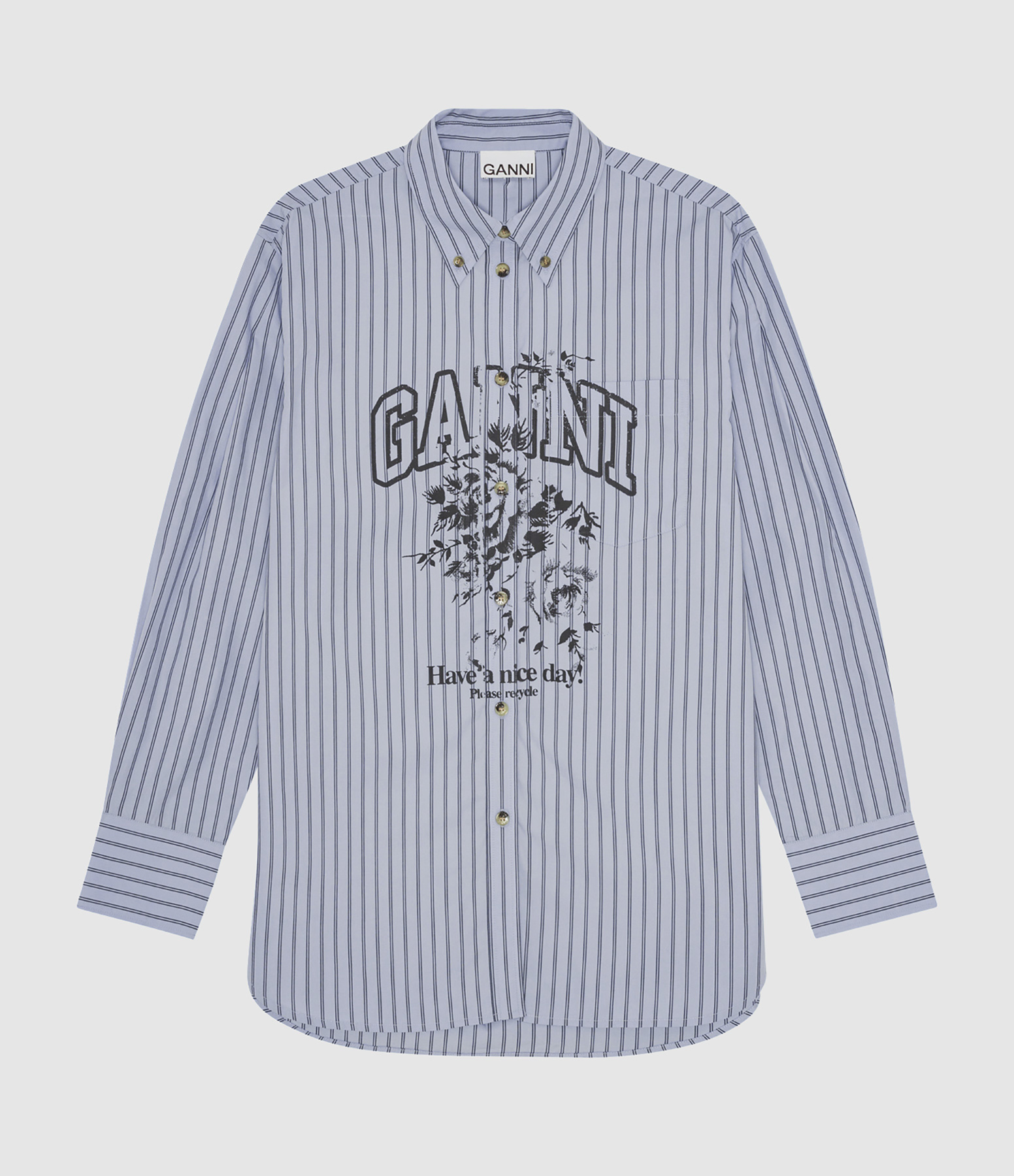 Chemise Stripe Oversized Lavender Lustre