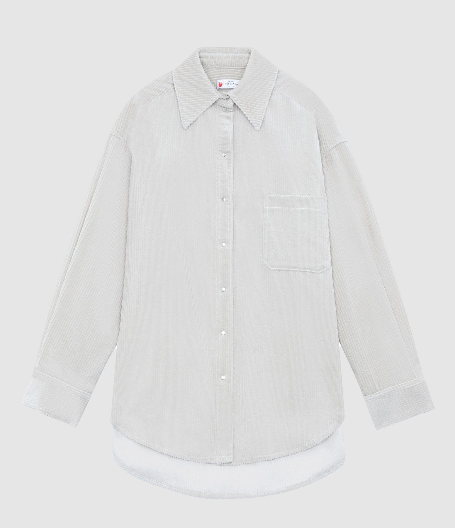Chemise Mila Velours Côtelé Écru