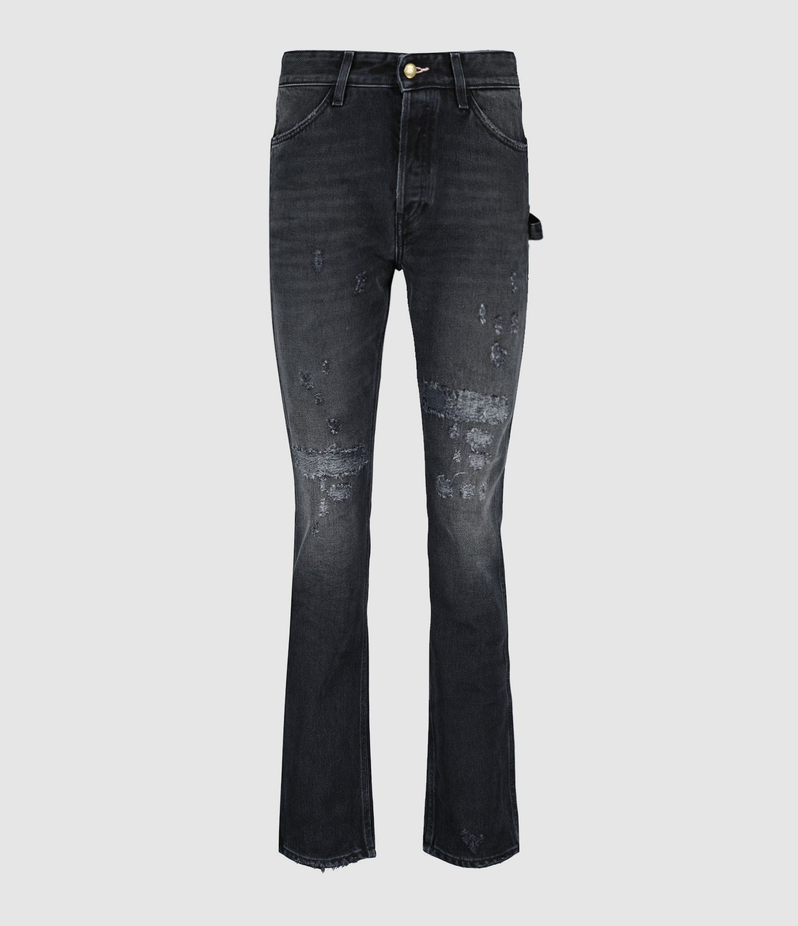 Jean Farmer Cropped Fit Regular Waist Denim Noir