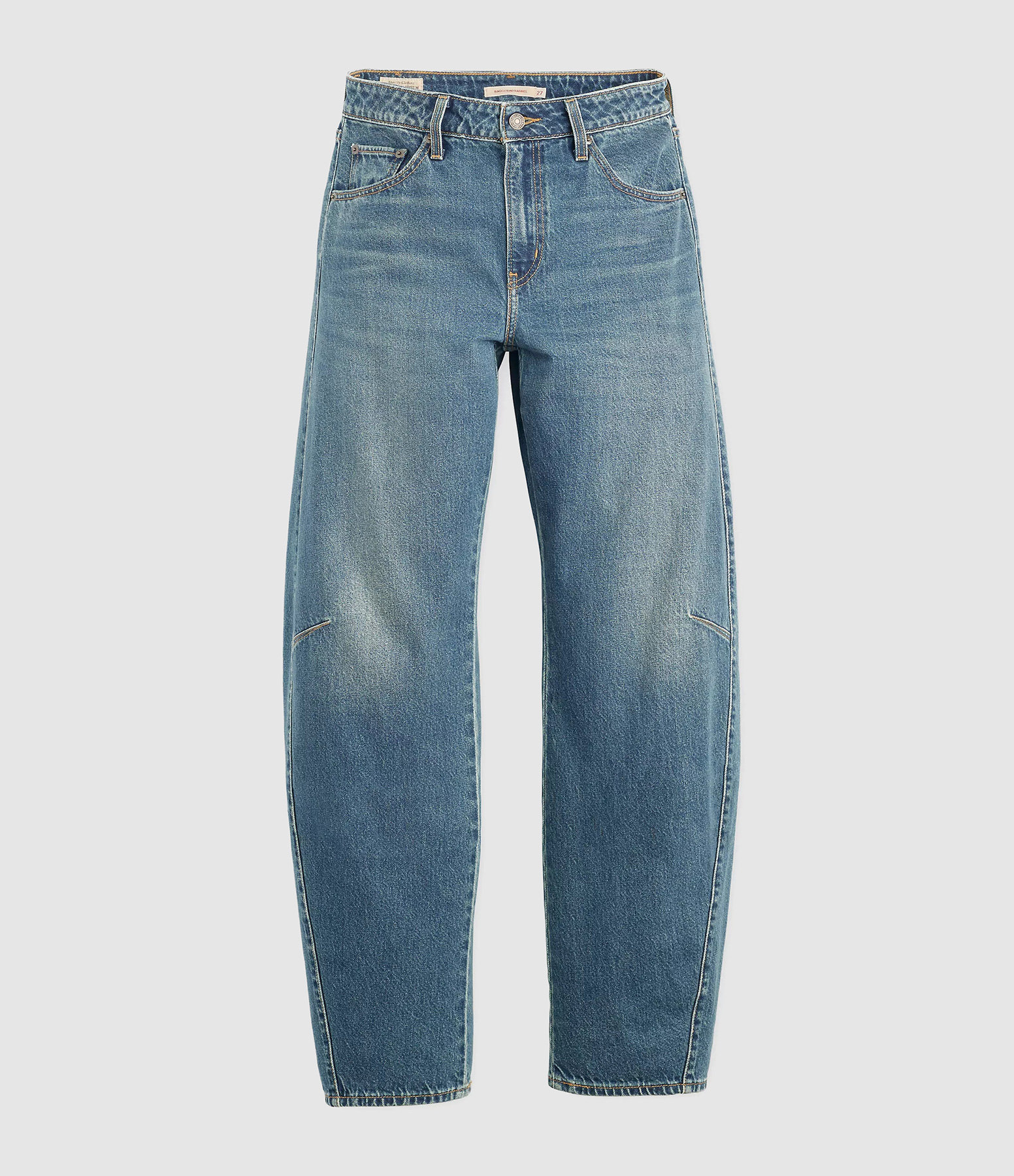 Jean Baggy Dad Barrel Med Indigo-Worn In Easy Days Barrel