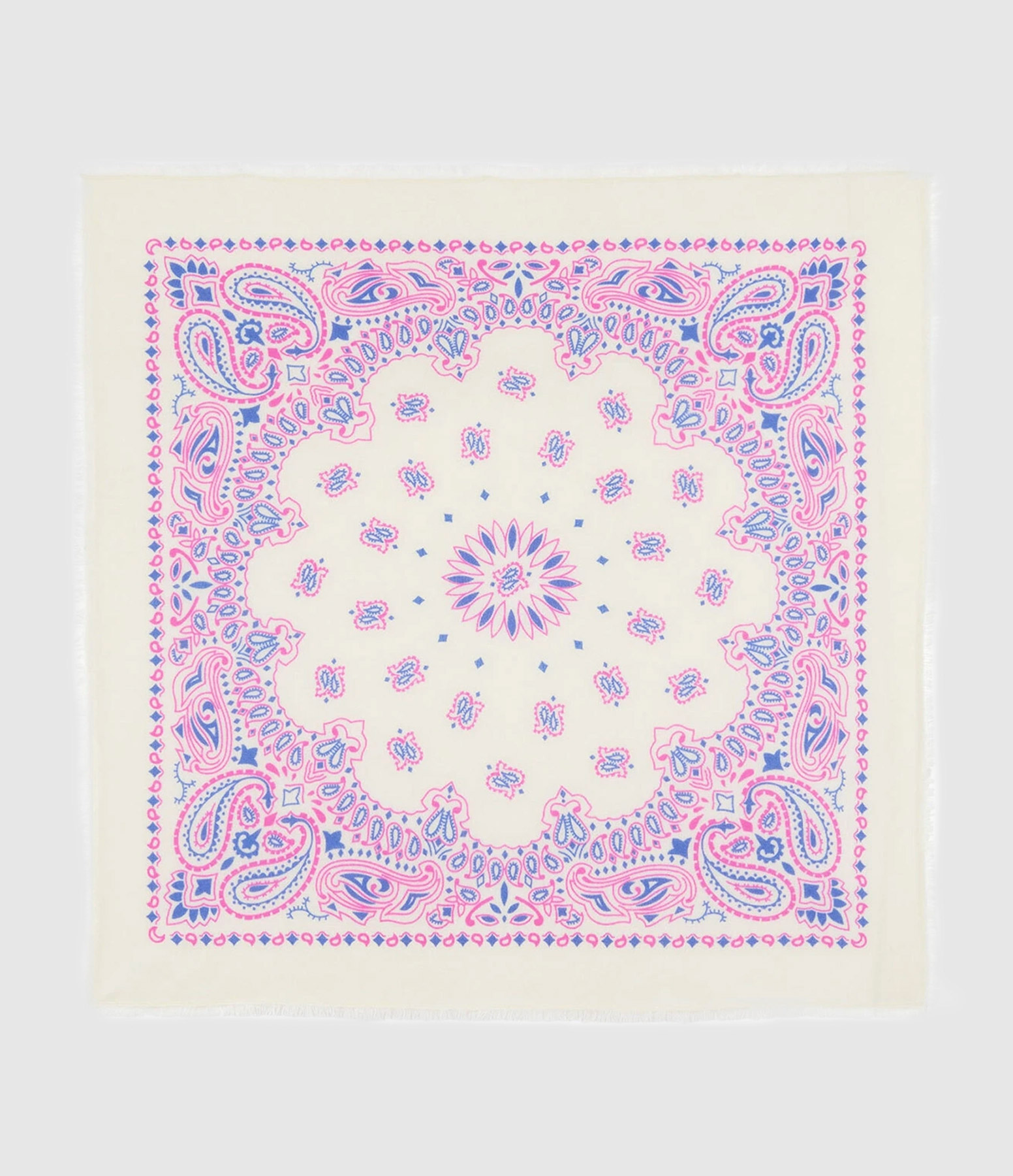 Écharpe Western  Cachemire Rose Bleu