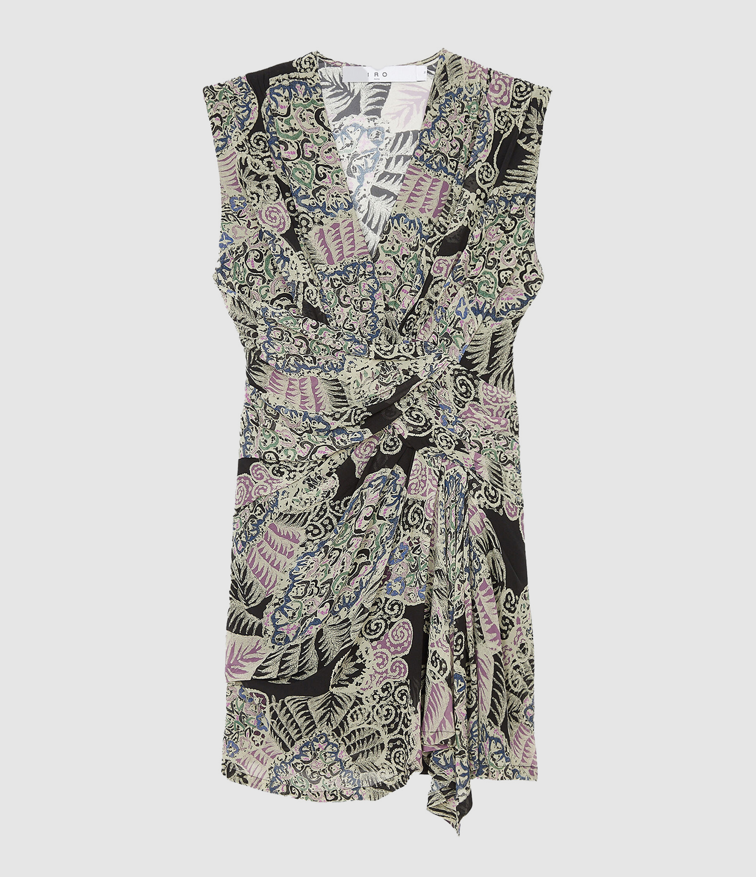 Robe Rolina Soie Imprimé Vert