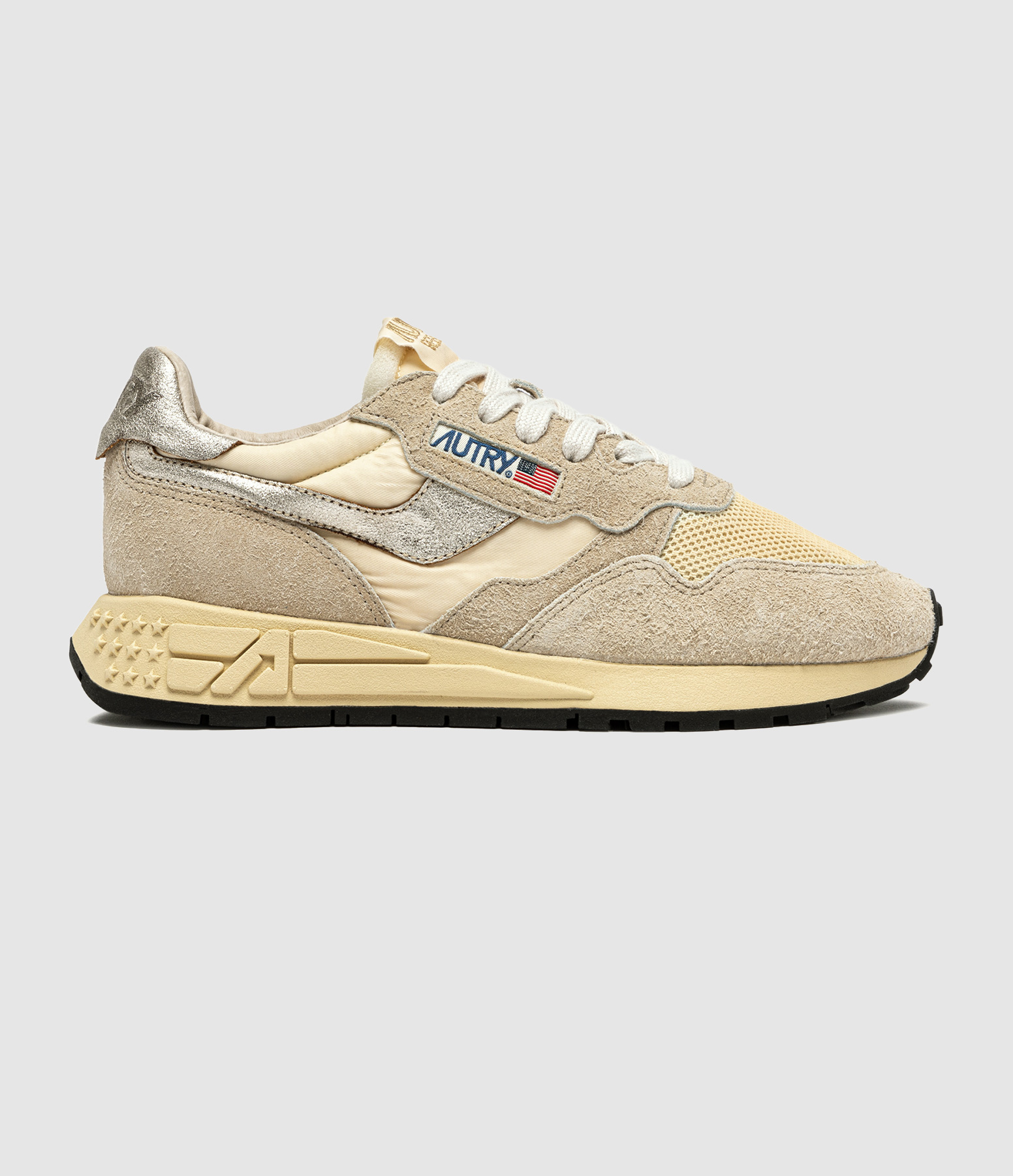 Baskets Reelwind Low Femme Suede Net Écru Platin