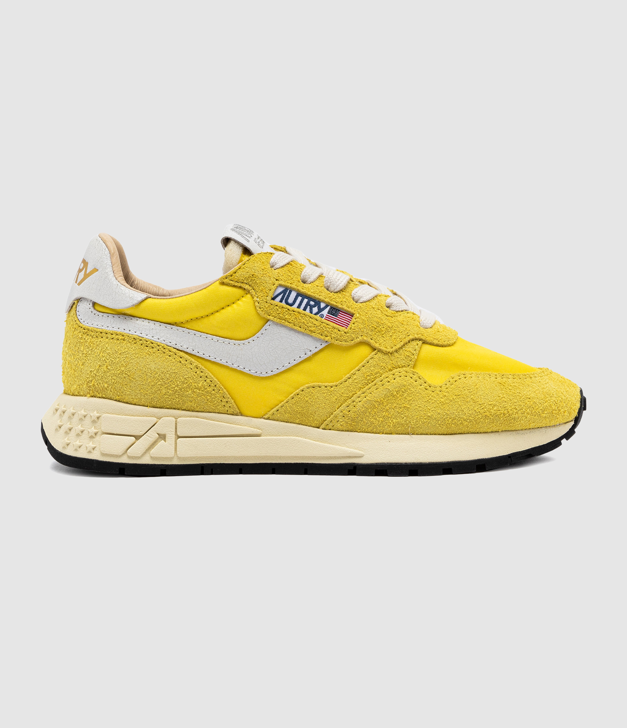 Baskets Reelwind Daim Nylon Jaune