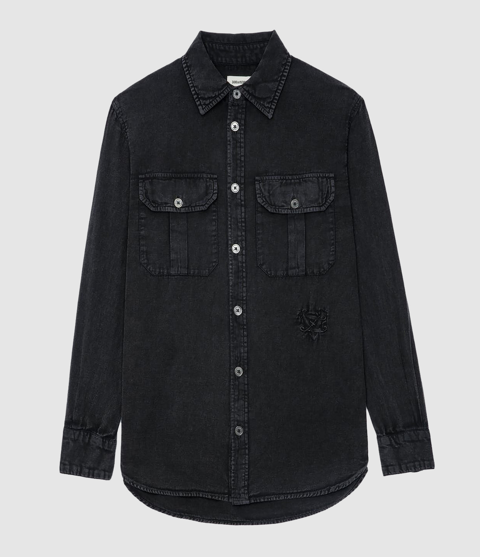 Chemise Teros Coton Denim Noir