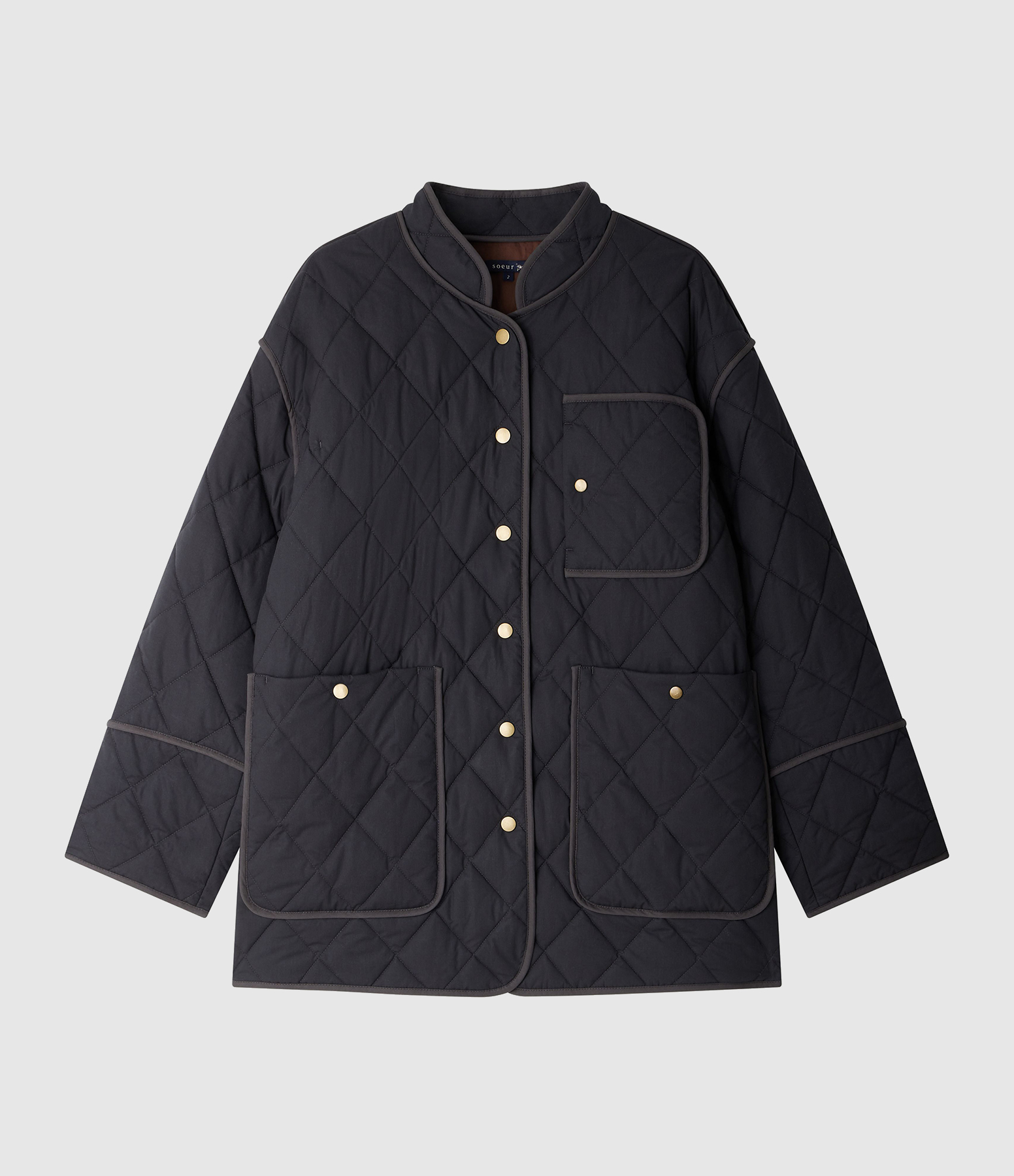 Manteau Belfast Gris Anthracite