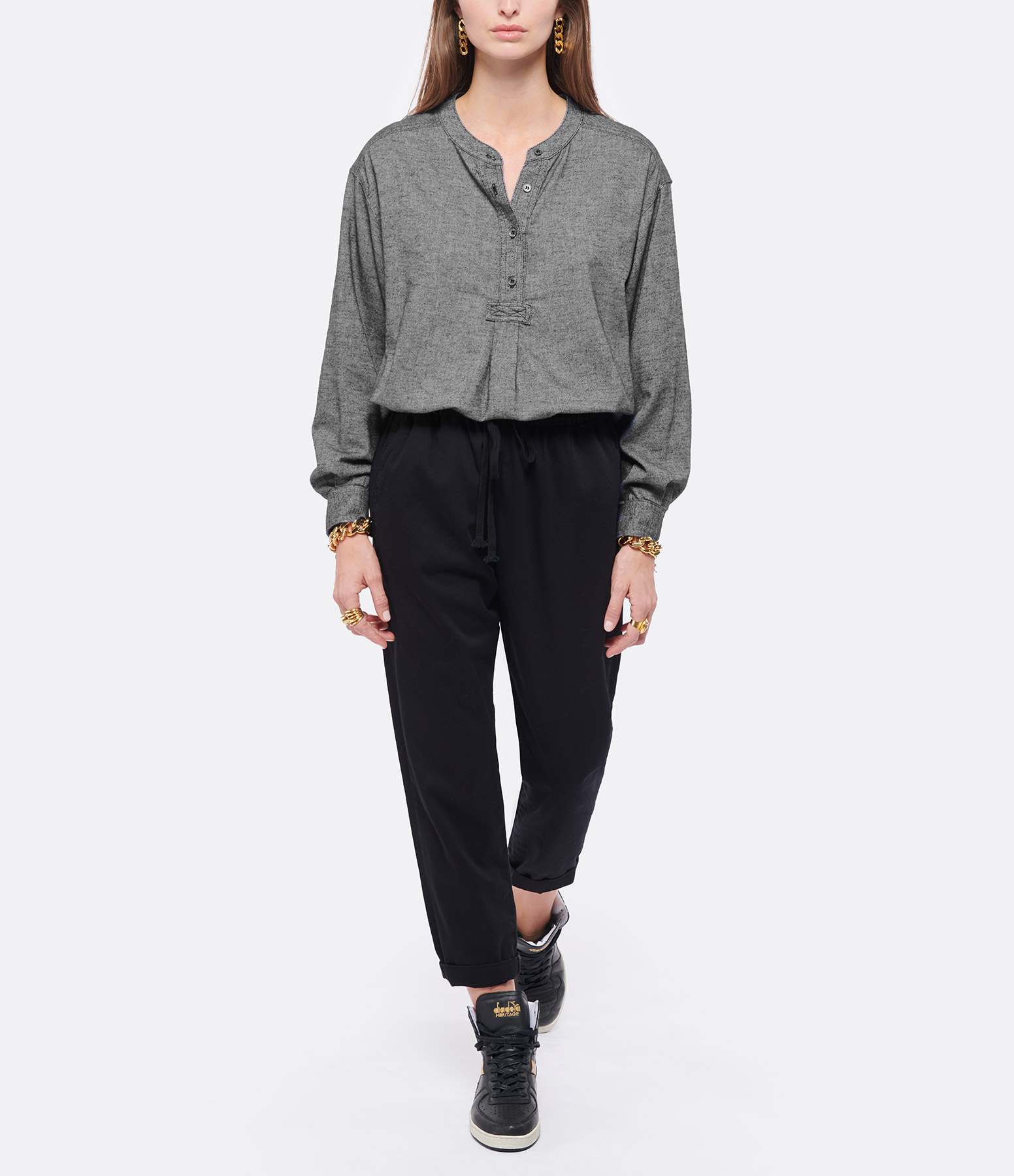 Pantalon Rex Coton Noir