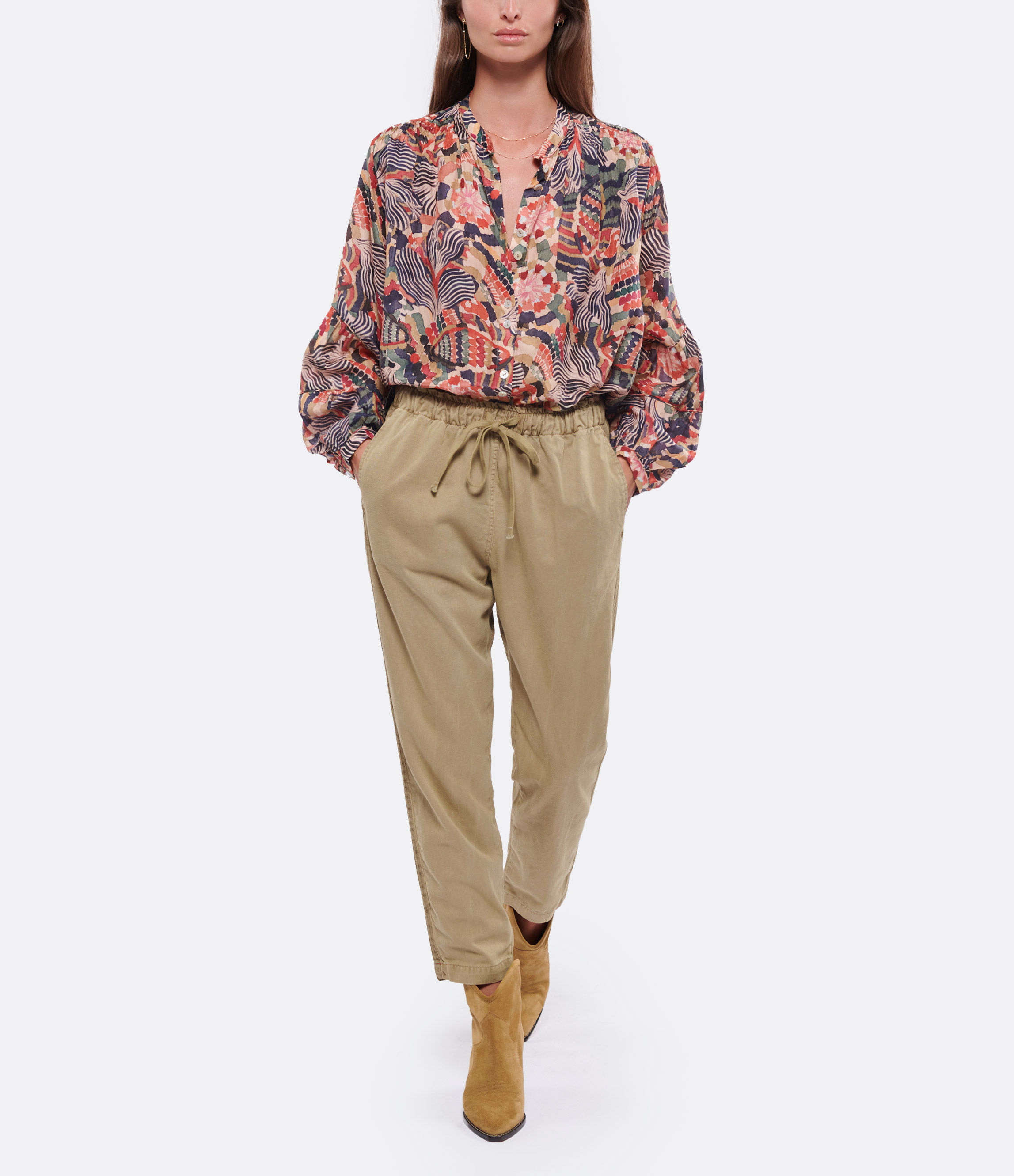 Pantalon Rex Coton Twill Dark Sand