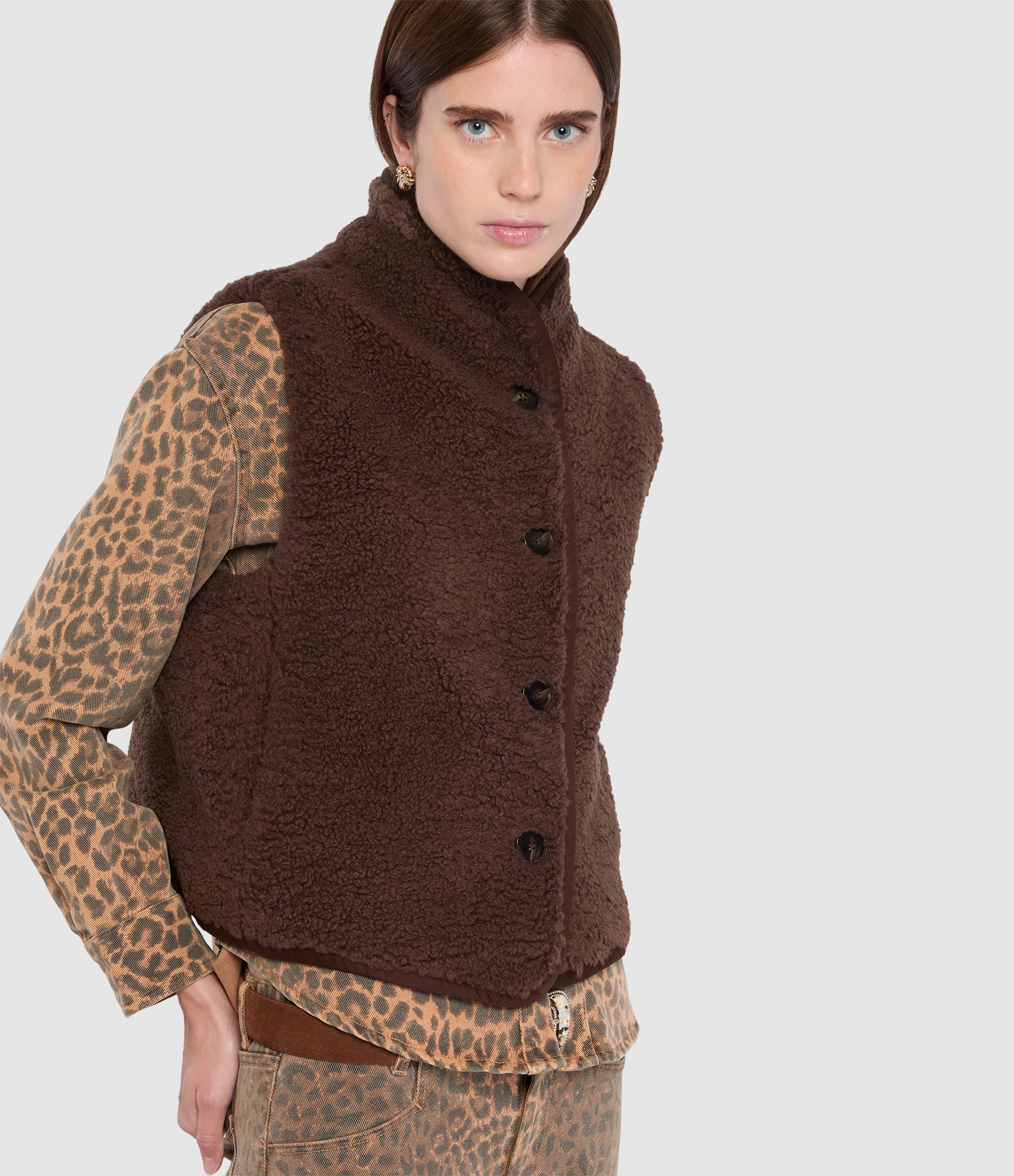 Gilet Kensi Chocolate Brown