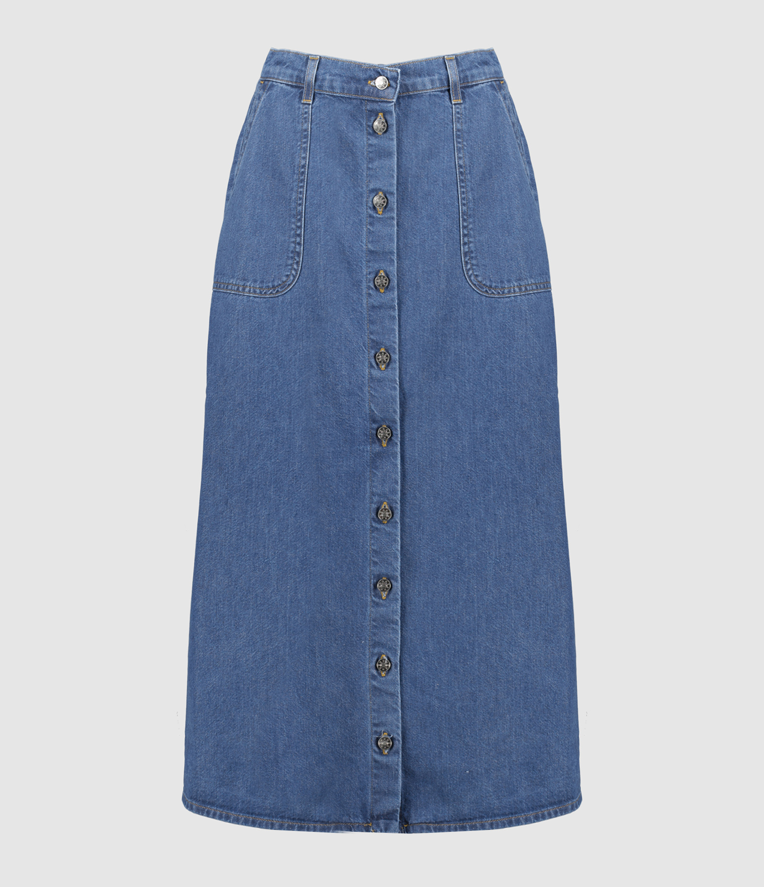 Jupe Longue Gerri Coton Denim Maritime