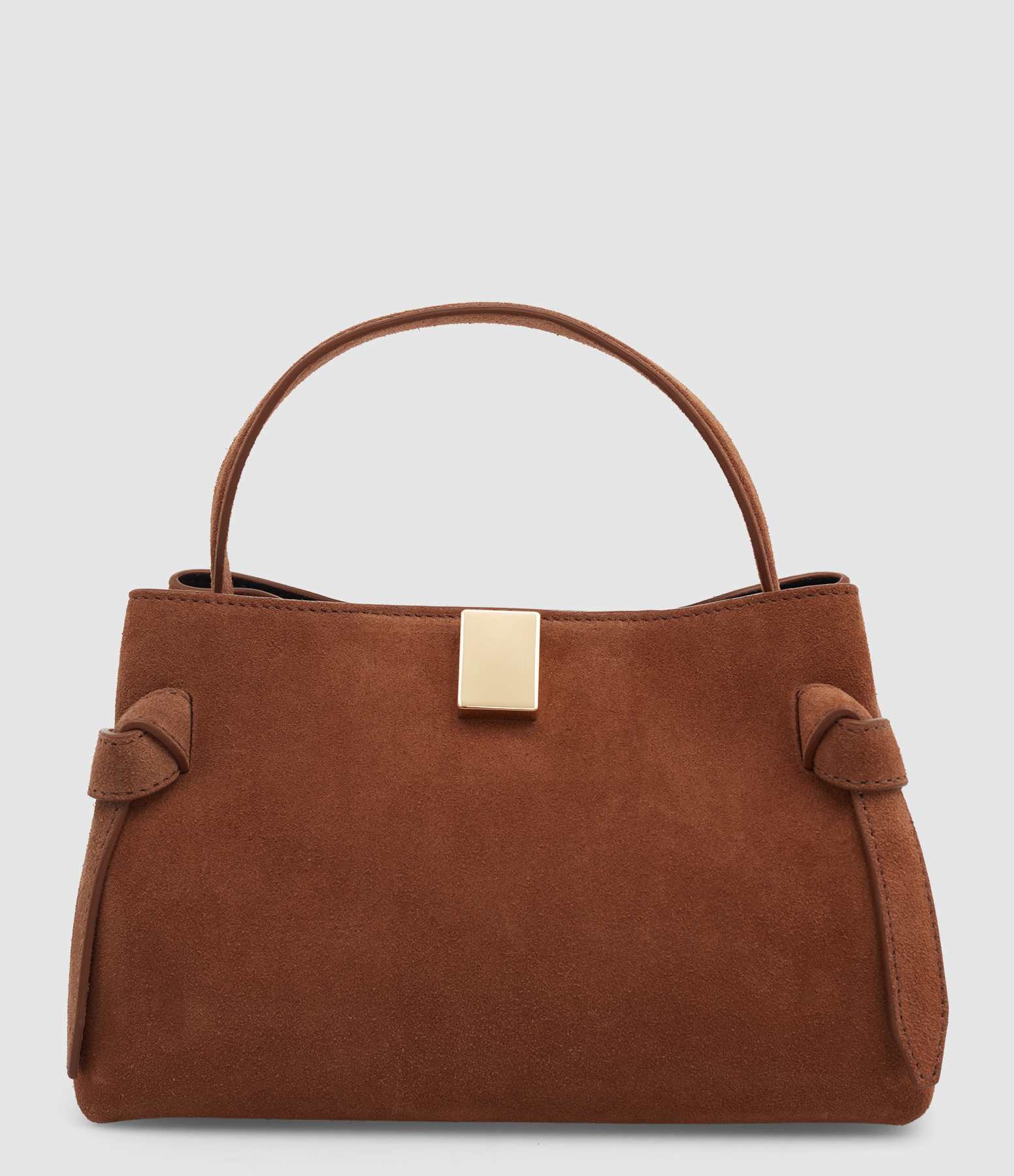 Sac Gyoza Mini Suédé Cognac