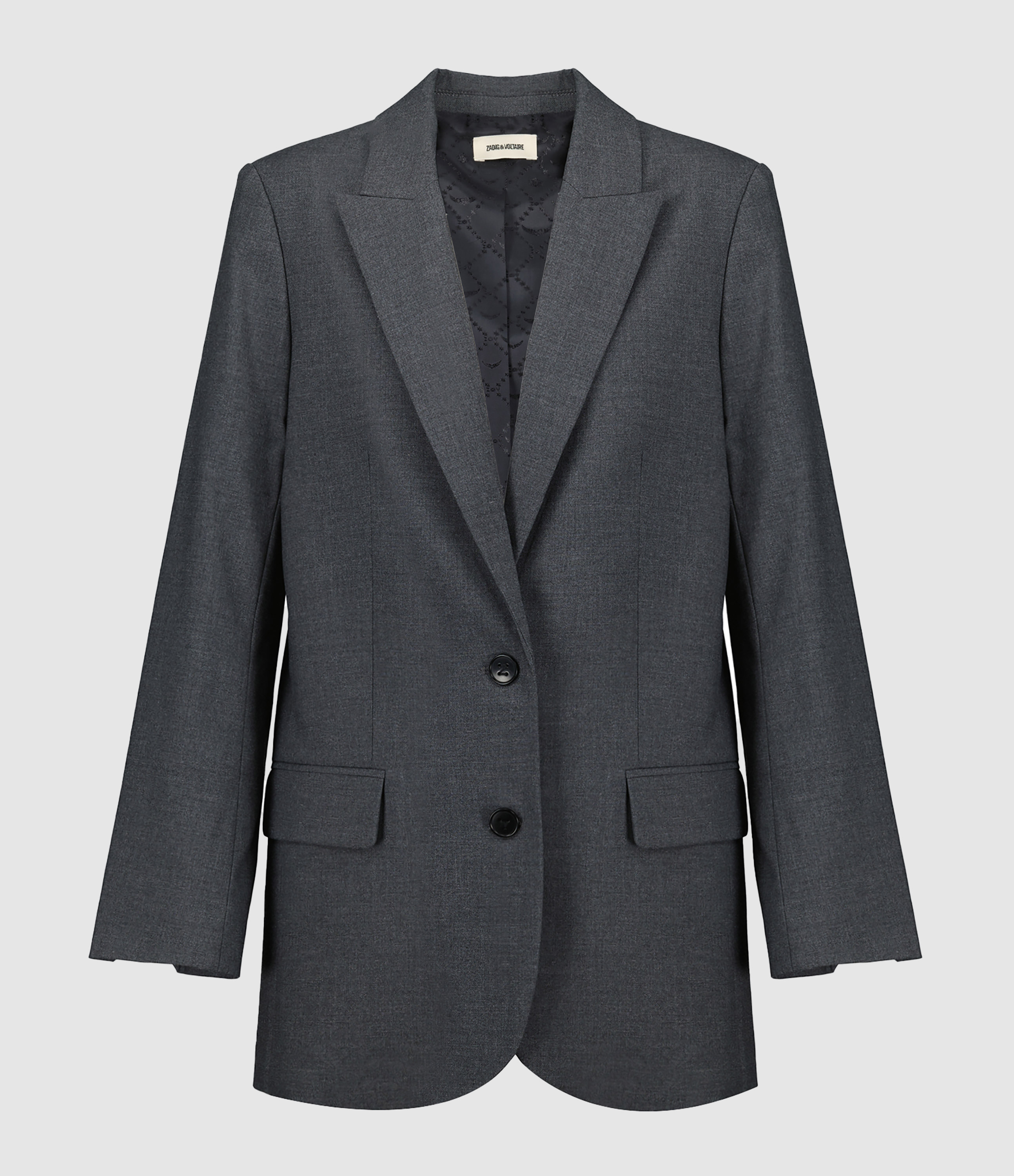 Veste Viva Strass Amour Gris Chiné
