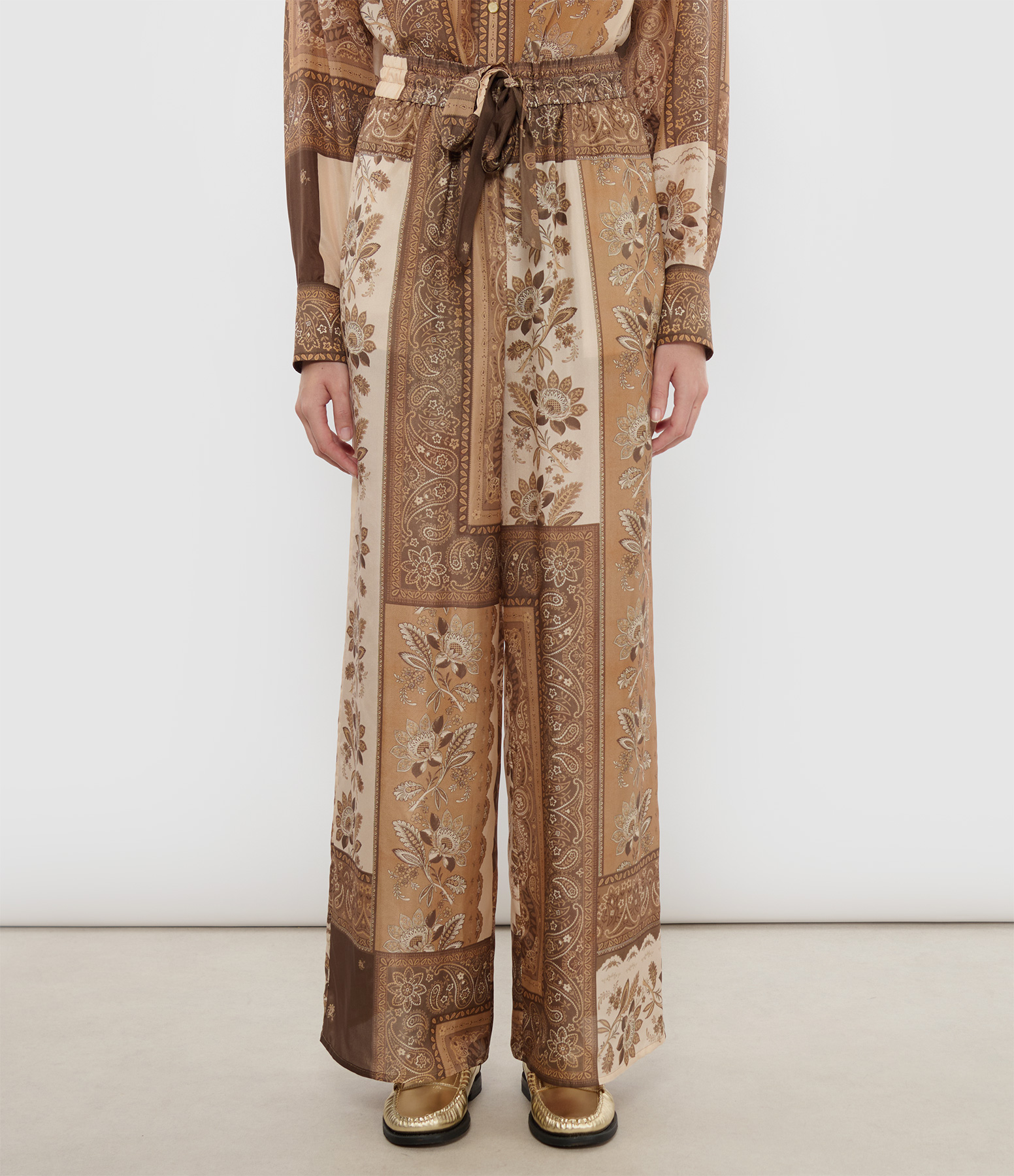 ZIMMERMANN 럭키 초콜릿 반다나 팬탈론