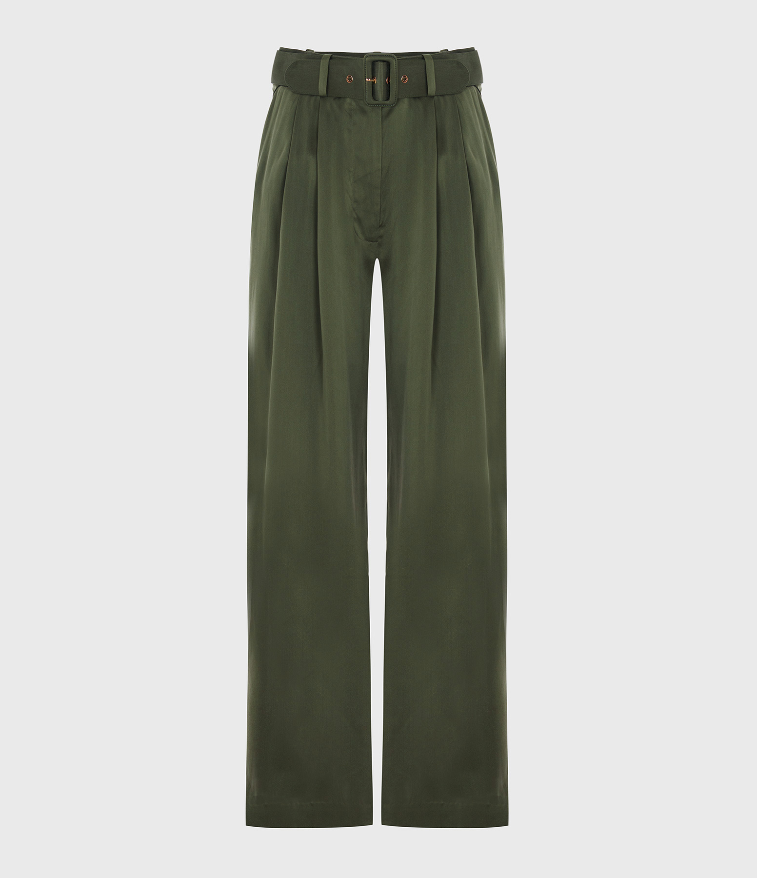 Pantalon Silk Tuck Dark Green