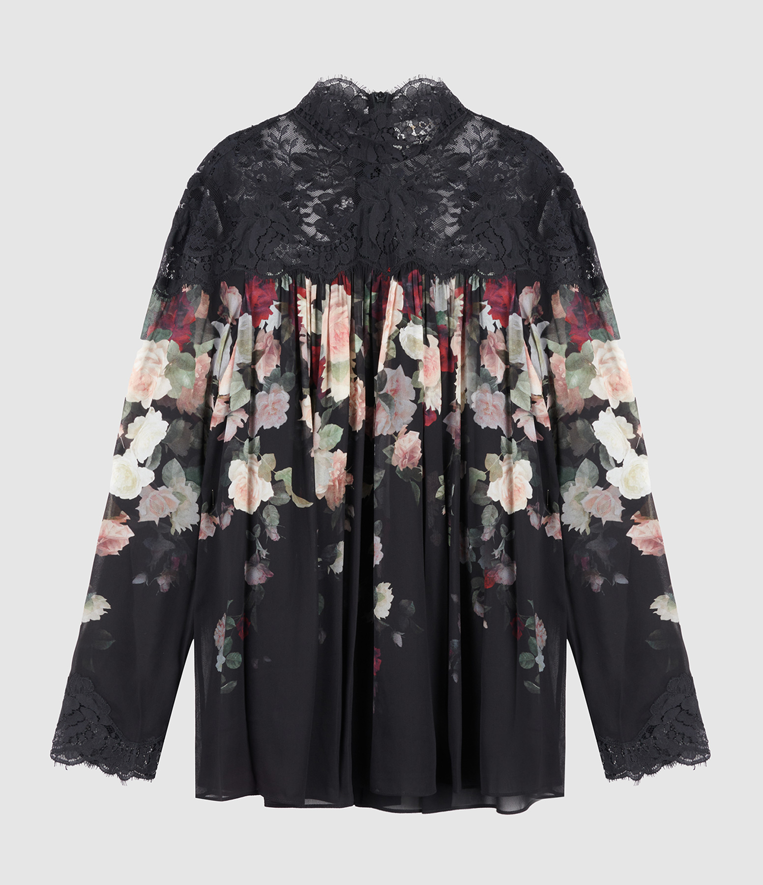 Top Hypnotic Lace Yoke Black Cascade
