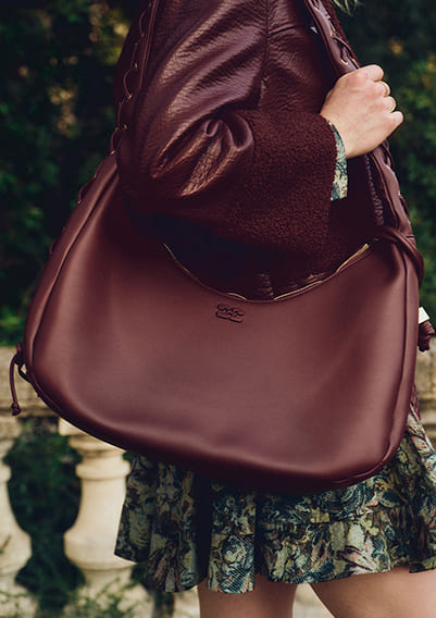 Sac Hobo Medium Laces Burgundy